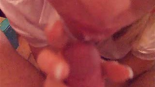 Dirty fuckslut girlfriend on her knees giving oral loving with cumshot