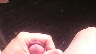 Sunny jack in the garden with cumshot