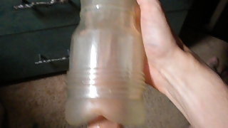 Young homemade fleshlight ice sex masturbating with my new sex toy