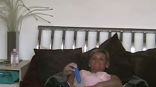Wife pounding and masturbating using an assortment of fucky-fucky toys