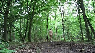 Walking around naked in the woods male milf nude in public