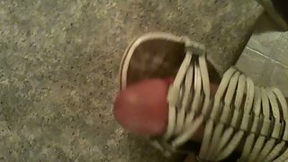 Jizm on my wifey shoes banging a shoe foot and shoe fetish porno