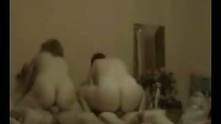 Gang sex video with wives exchanging partners and drilling on the same bed